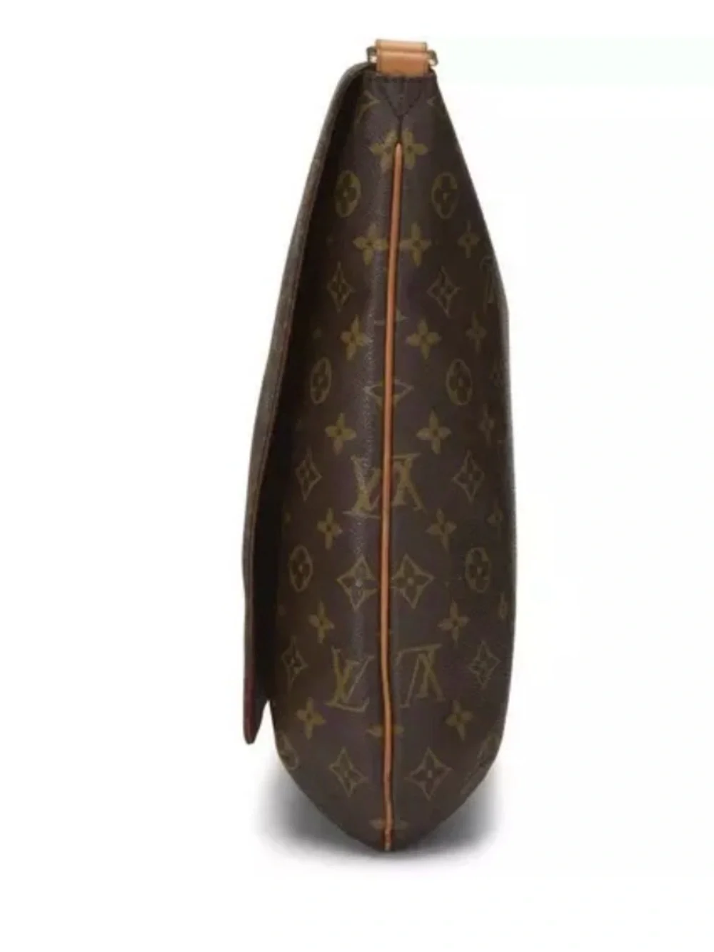 Louis Vuitton Brown Monogram Crossbody with Tan Strap